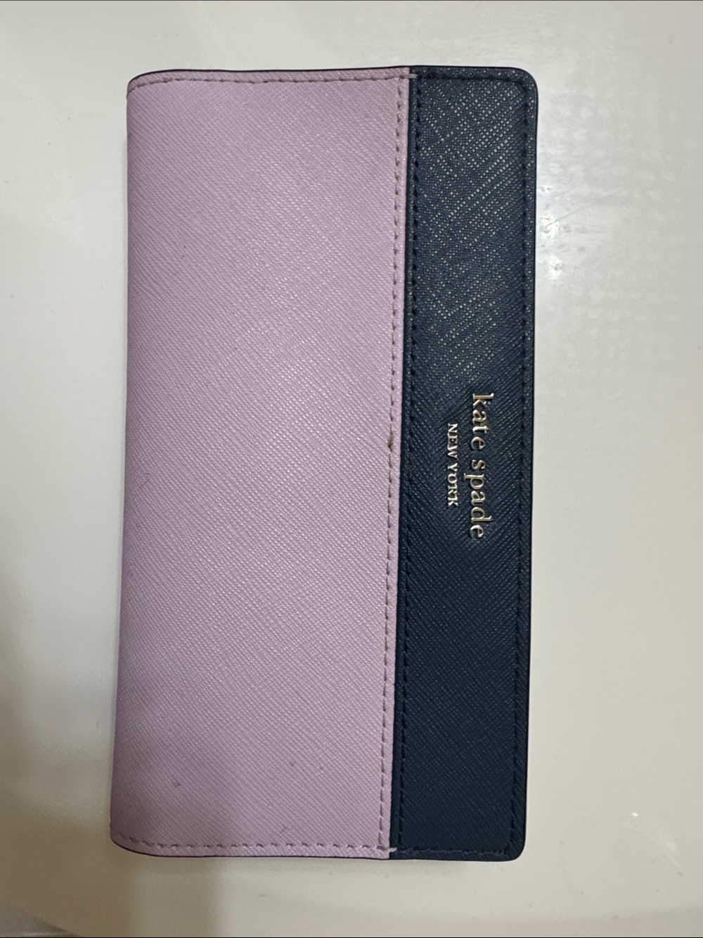 kate spade Lavender and Navy Bifold Continental Wallet